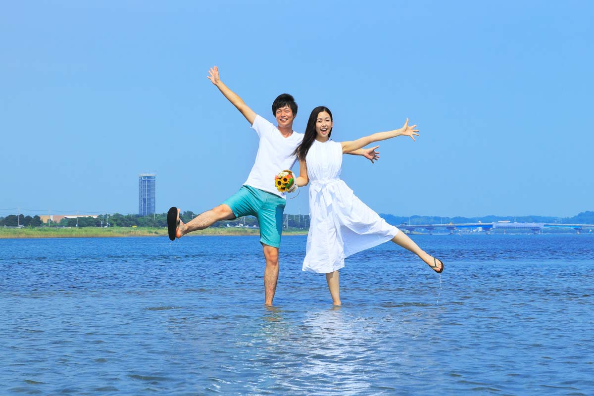 浜名湖の真ん中に立ってみる